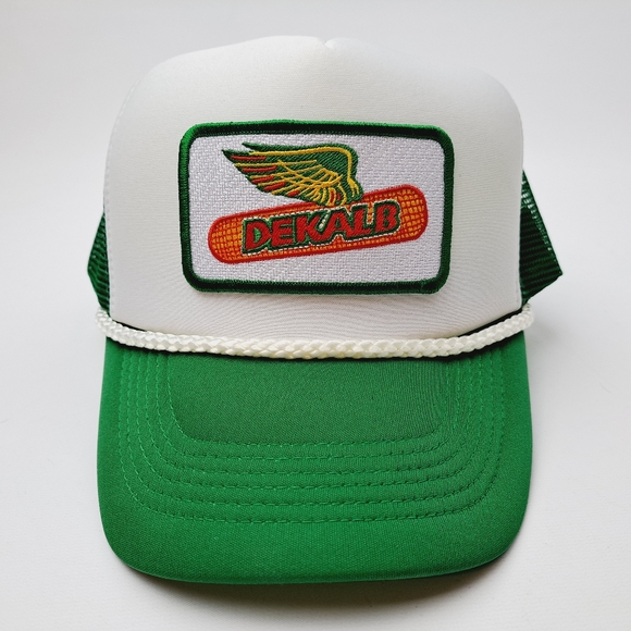 Dekalb Embroidered Patch Trucker Mesh Snapback Cap Hat - Picture 1 of 4